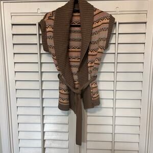 The‎ Limited Pink And Brown Cap Sleeve Vest Small